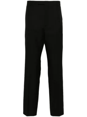 LOGO-EMBROIDERED TWILL TAILORED TROUSERS