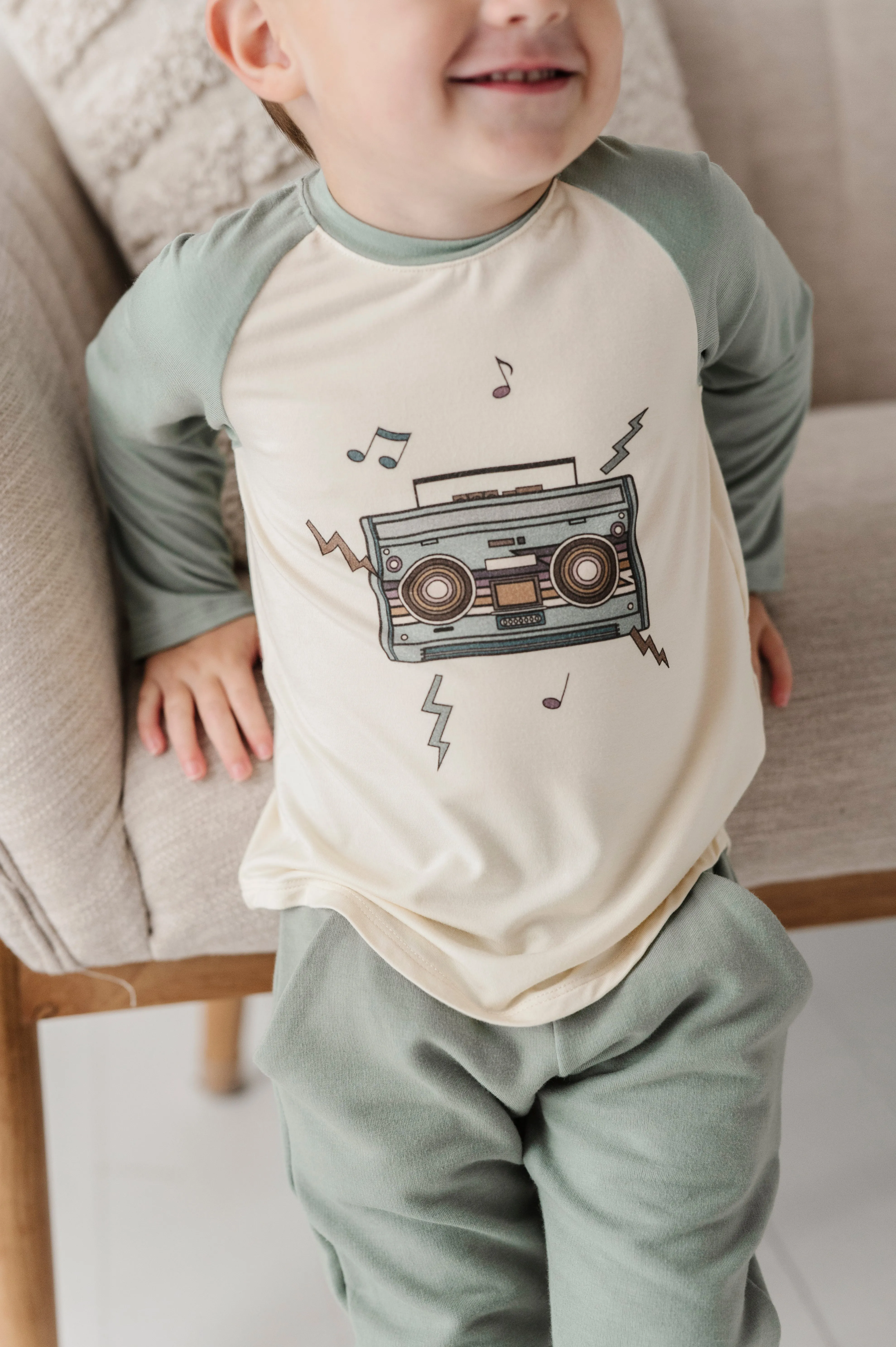 Long Sleeve Baseball Tee - Boombox