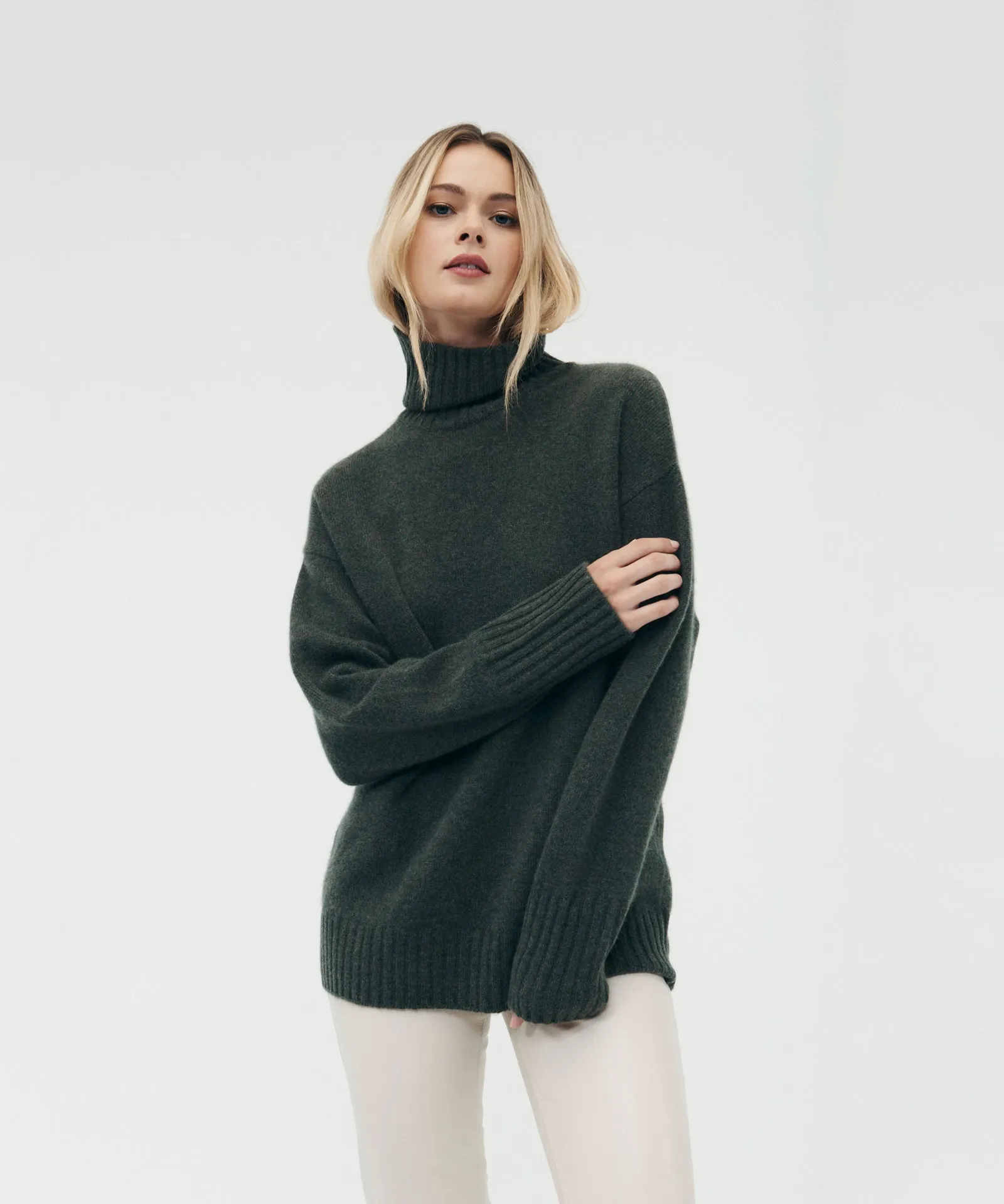 Luxe Cashmere Turtleneck Tunic