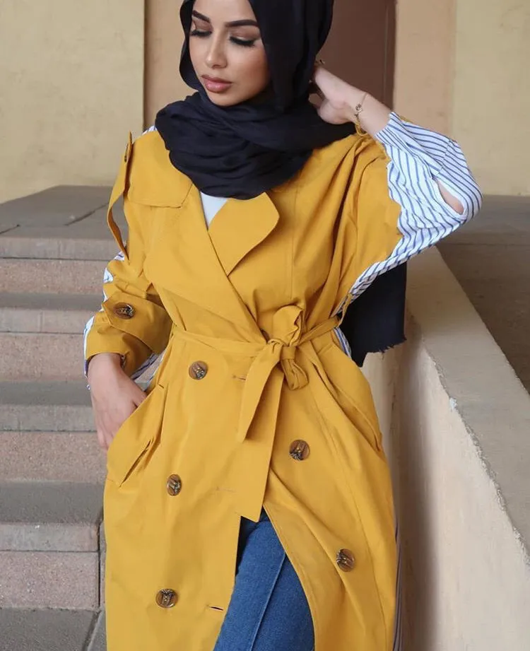 MAYA YELLOW SUMMER TRENCH COAT