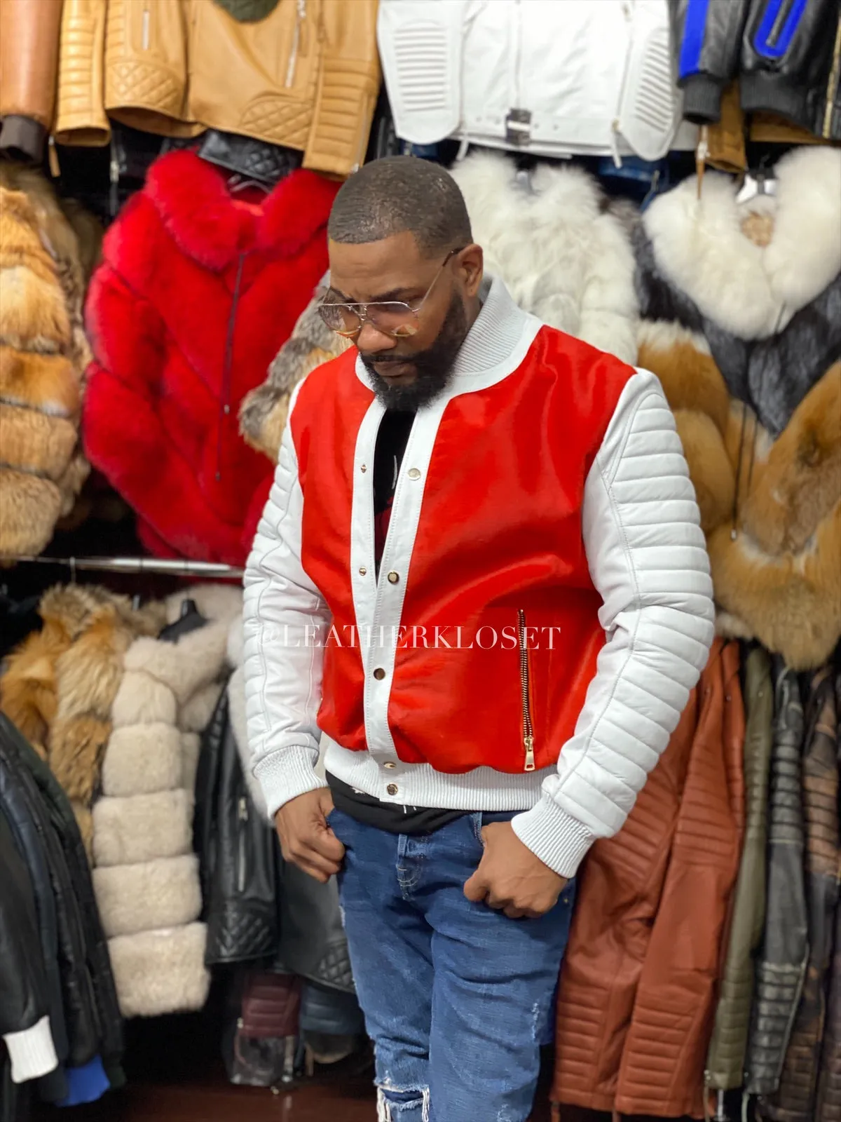 Men's Meek Bomber Jacket Orange