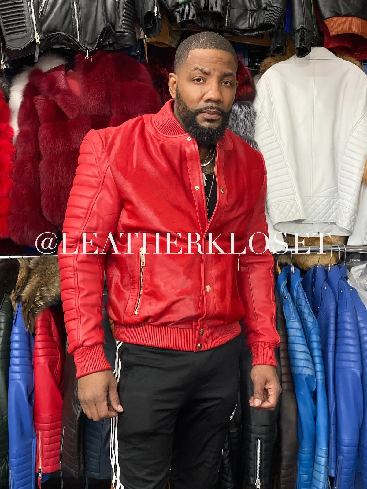 Men's Meek Bomber Jacket Red