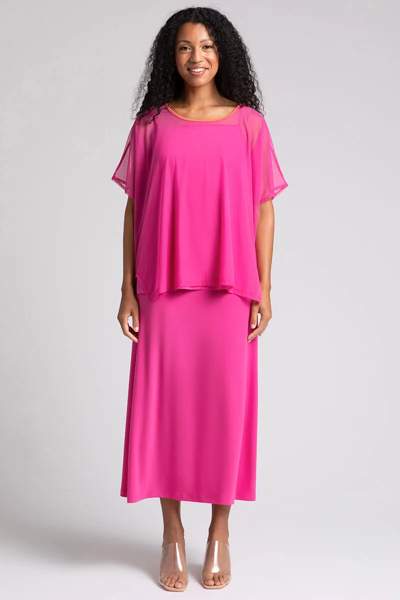 Mesh Slit Back Tunic | Peony