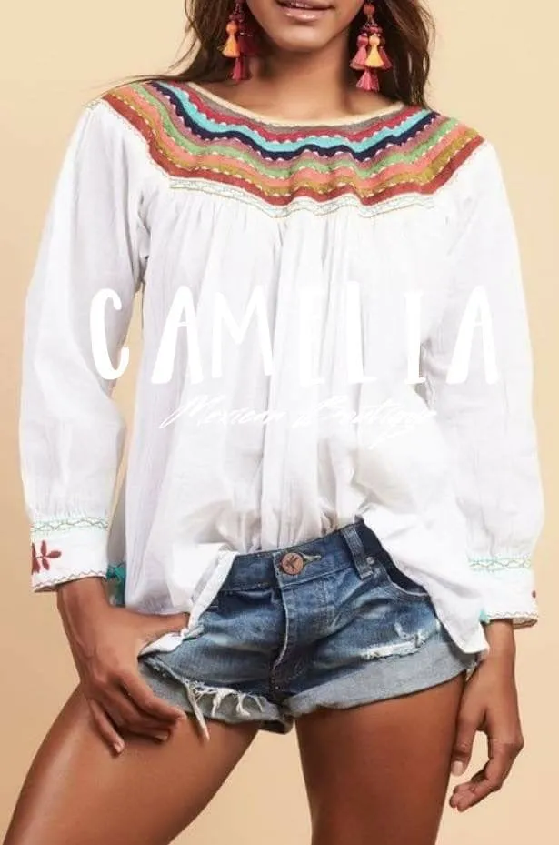 Mexican Gauze Tunic Rainbow