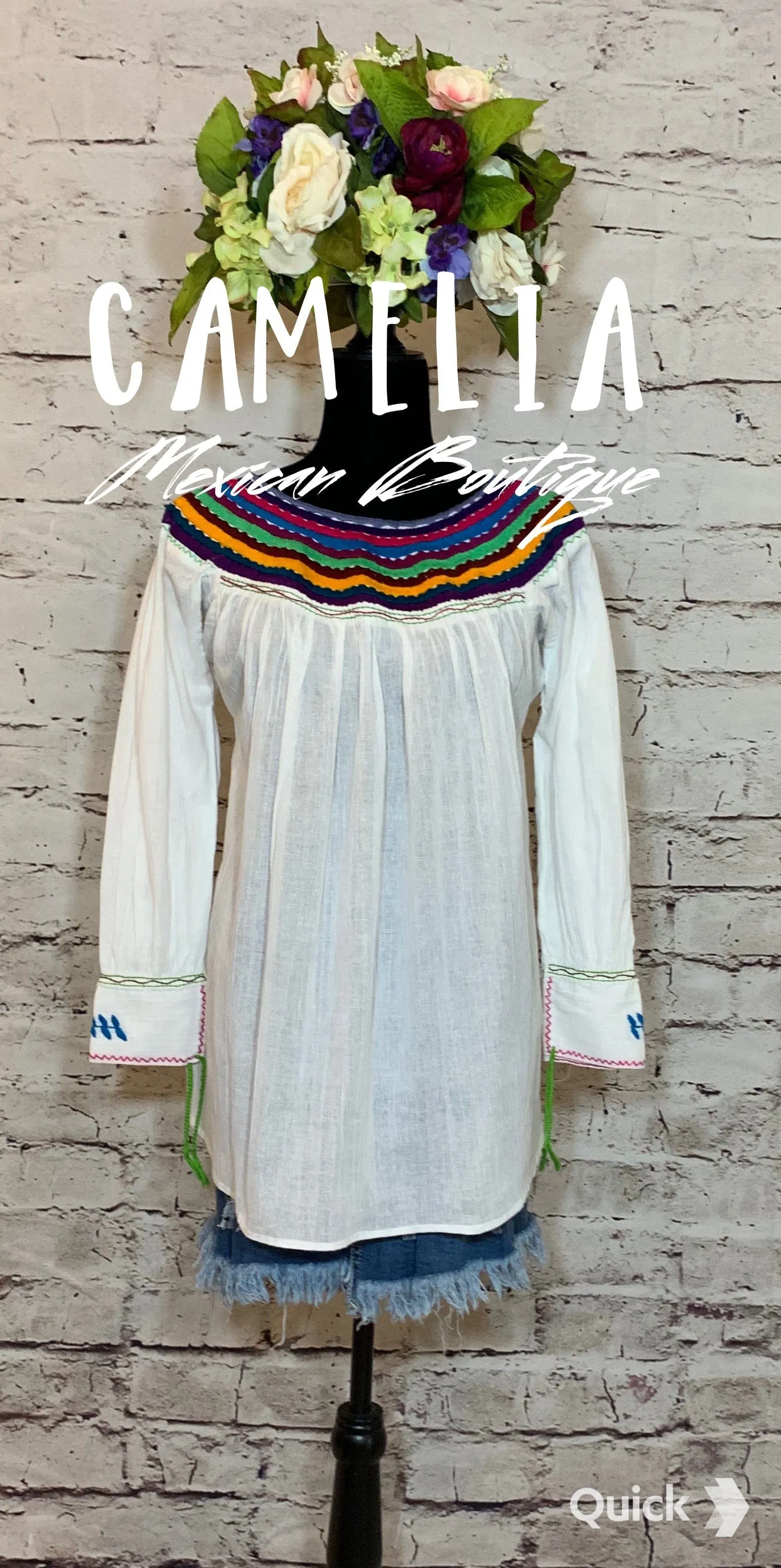 Mexican Gauze Tunic Rainbow