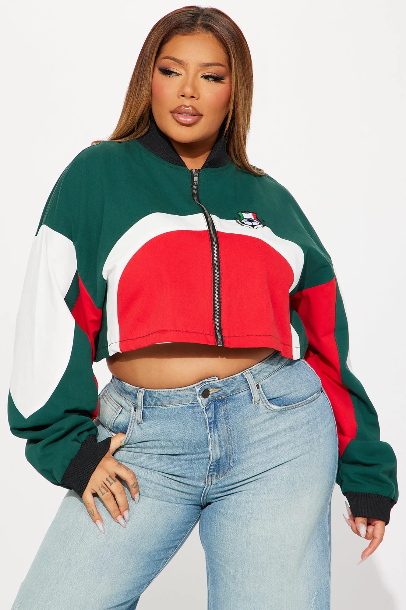 Mexico Champs Bomber Jacket - Green/combo