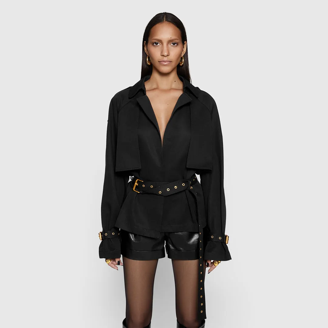 Mia Cropped Trench Coat