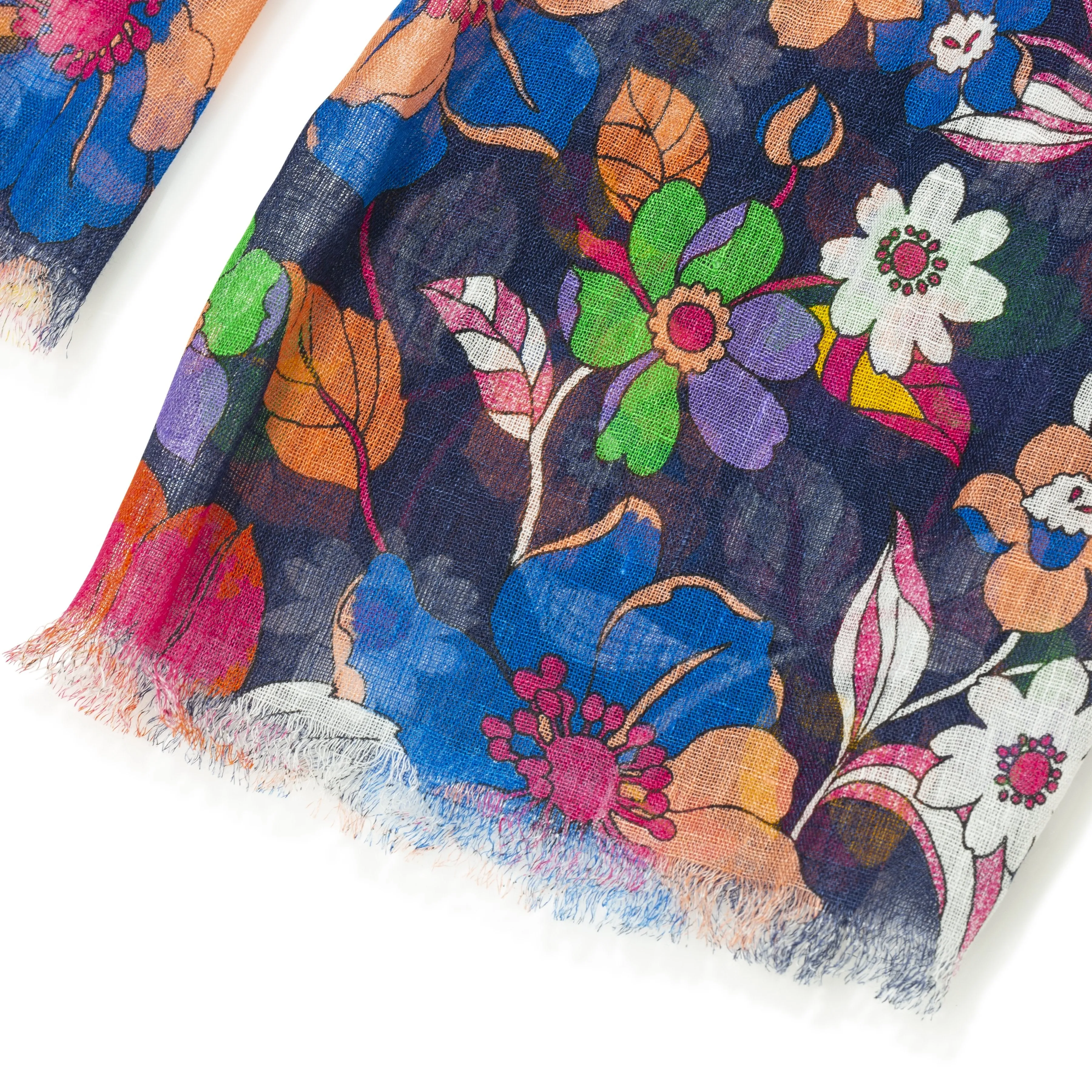 Millefiori Linen Floral Scarf