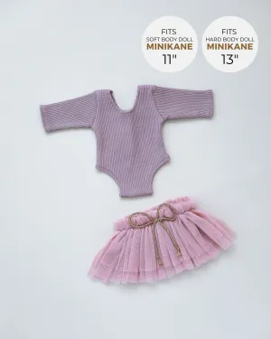 Minikane Doll Clothes | Doll Tutu Bodysuit - Lavender