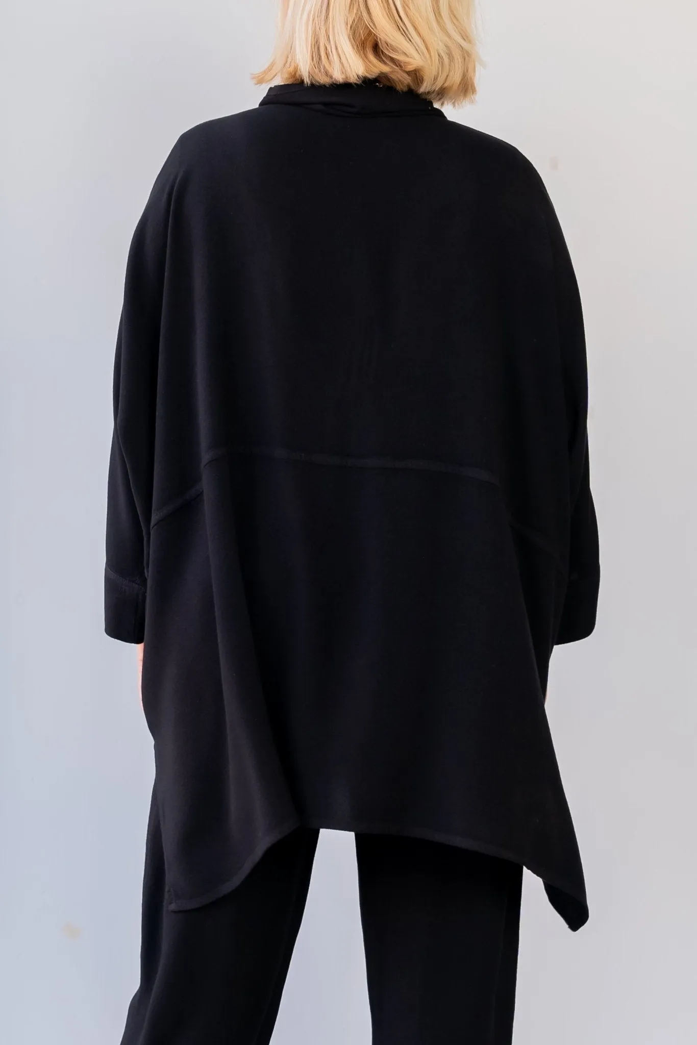 Oversize Cowl Tunic - Black