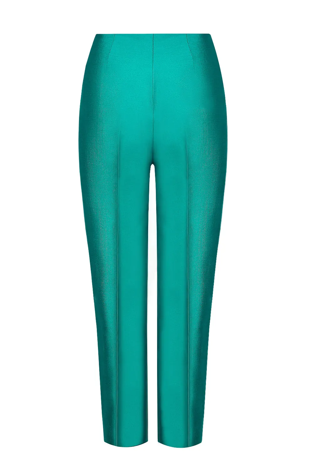 Peacock Sateen Trousers - Phoebe