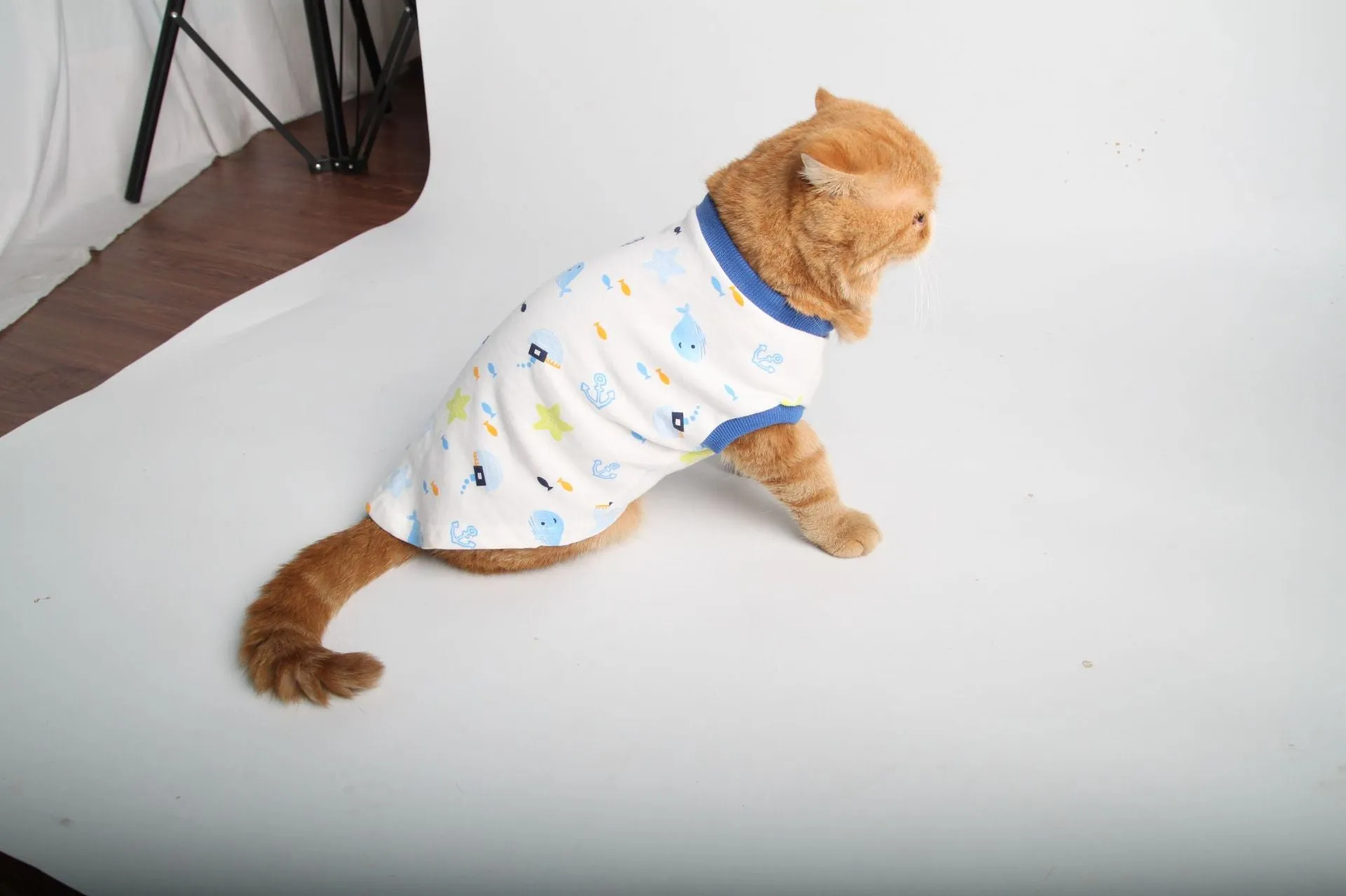 Pet Clothes Cat Clothes Printed Cat Clothes Homewear Cat T-shirt