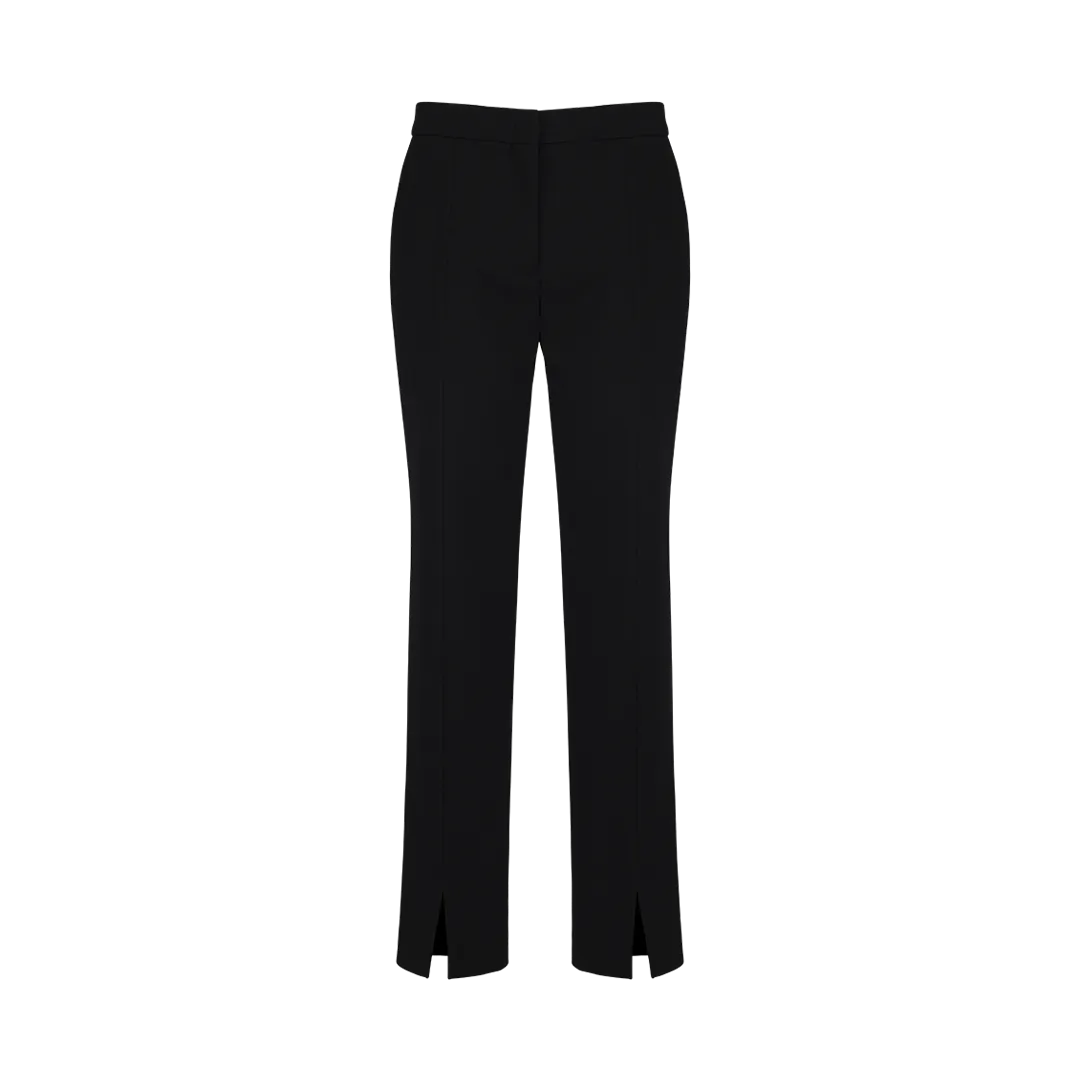 Pleated Split-Hem Trousers