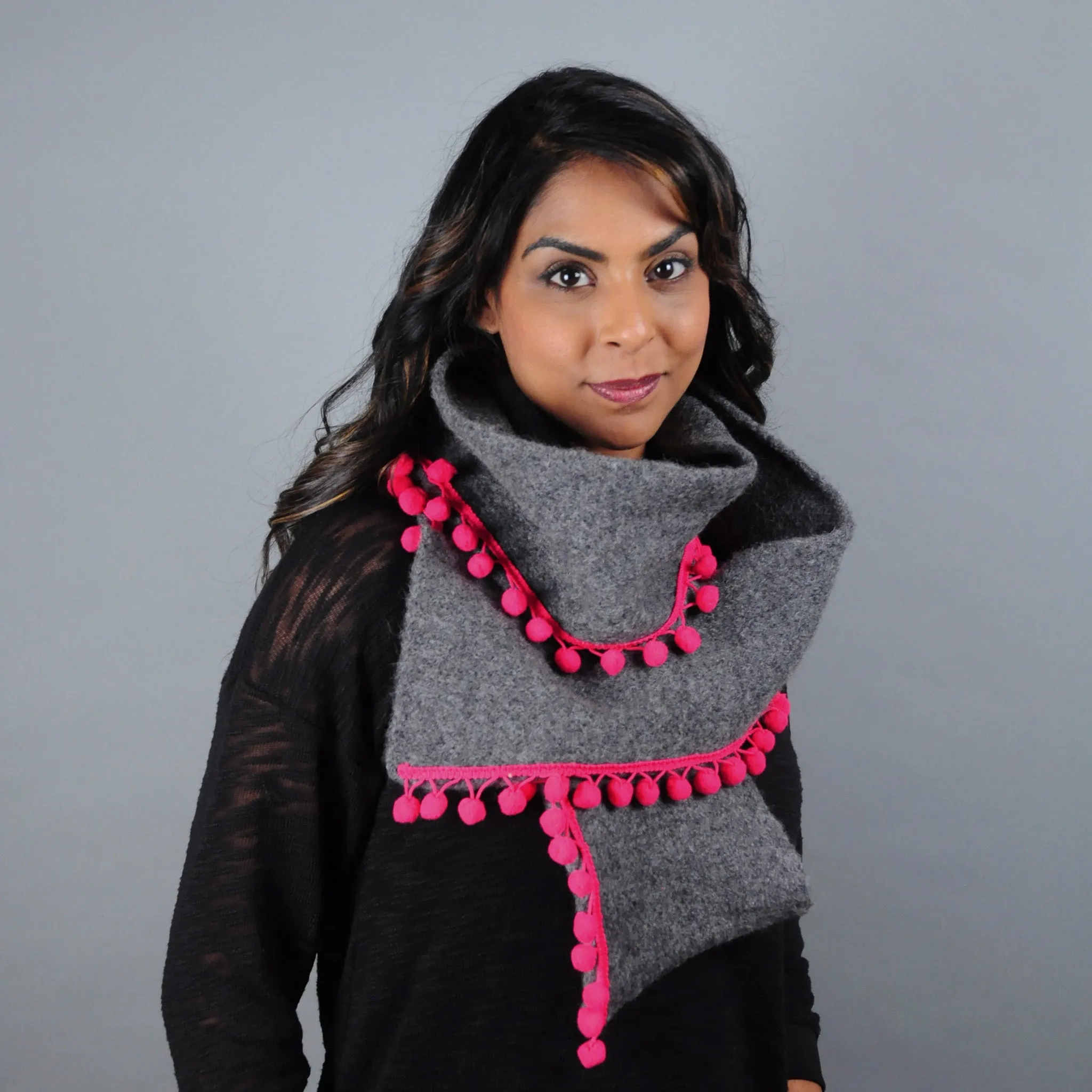 Pom Fringe Scarf