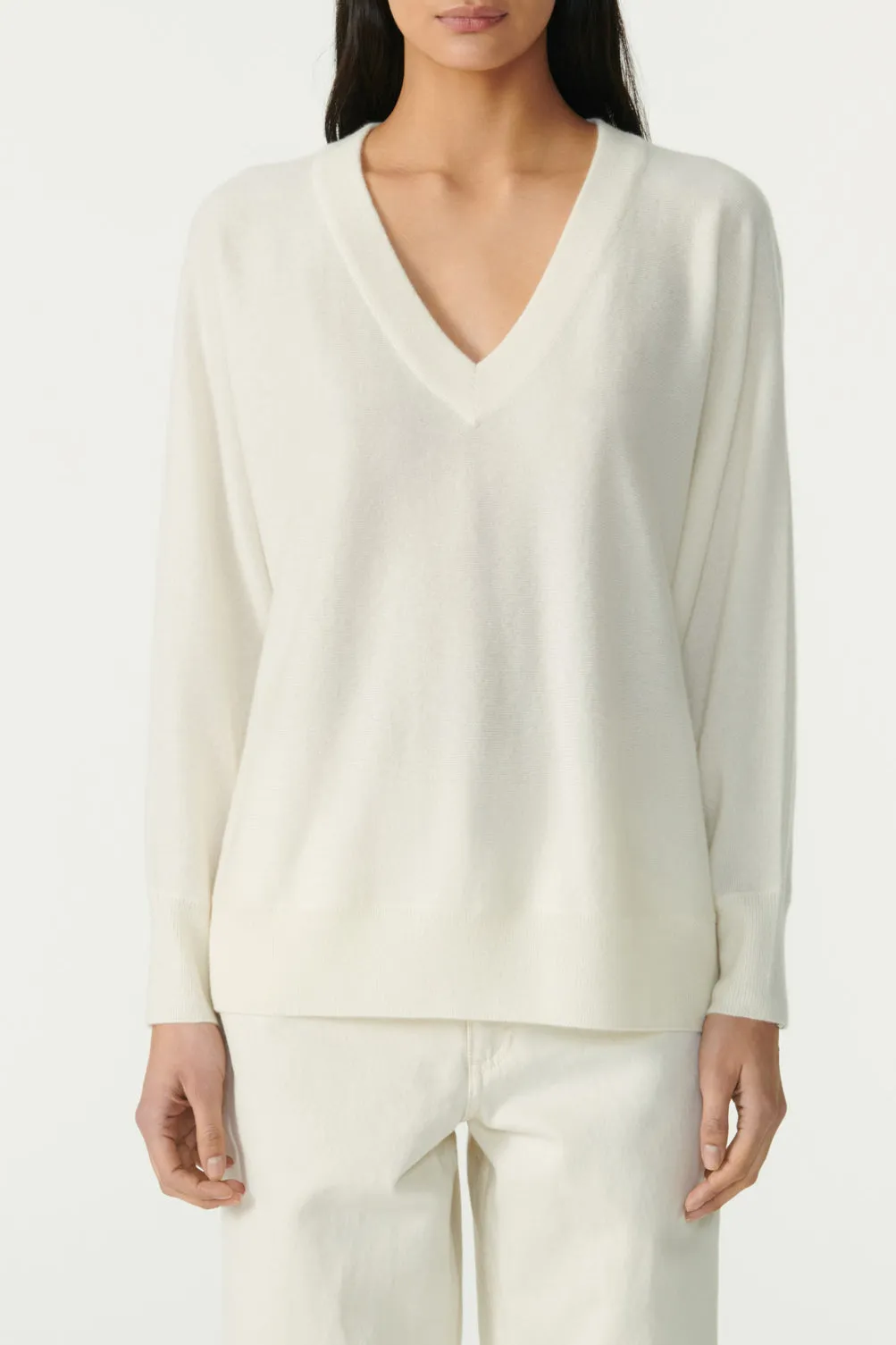 Pullover Line in Blanc