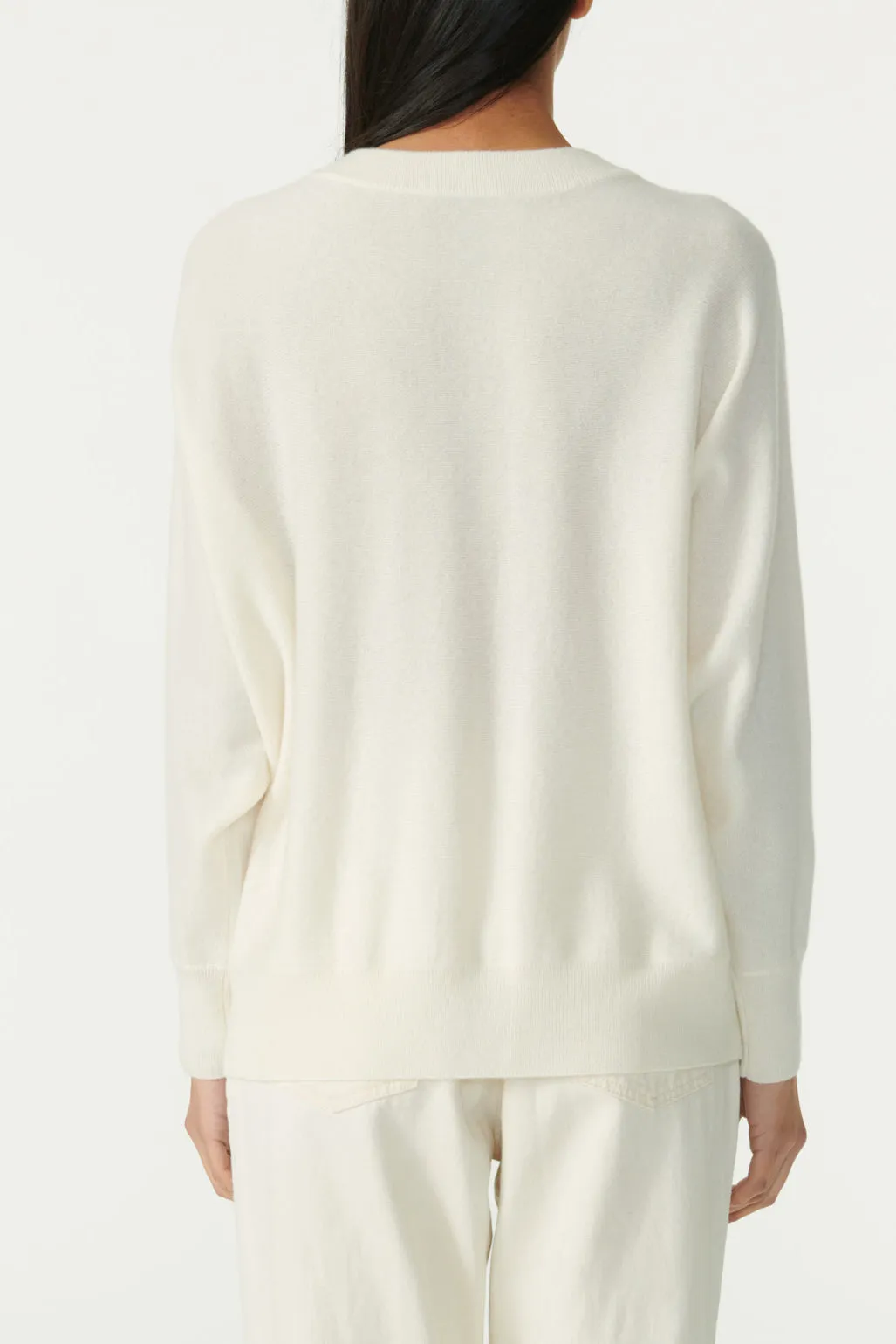 Pullover Line in Blanc