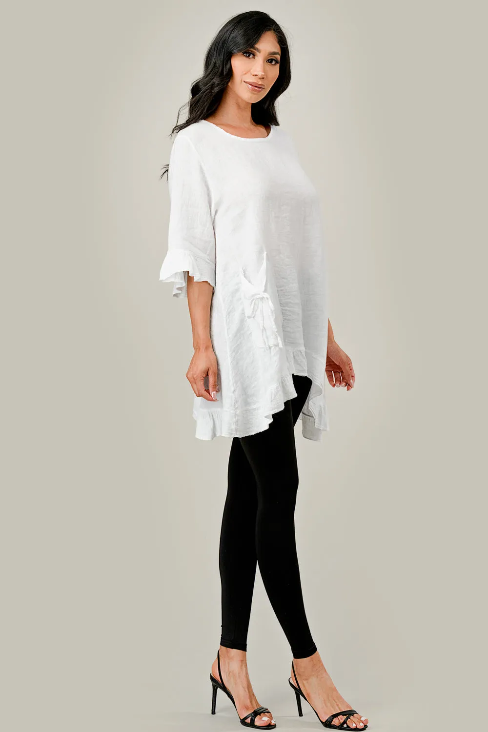 Raw Moda Single Pocket Linen tunic