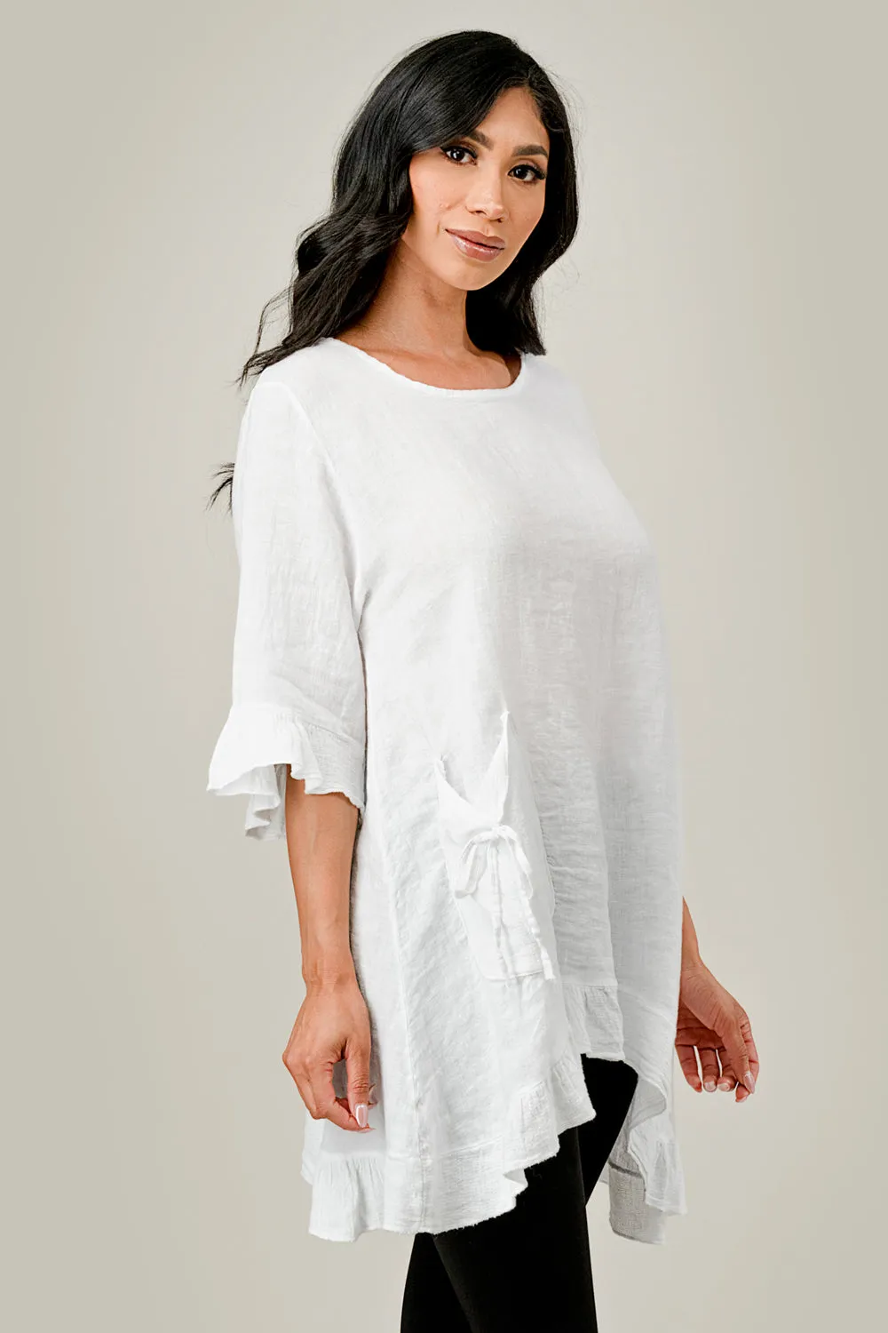 Raw Moda Single Pocket Linen tunic