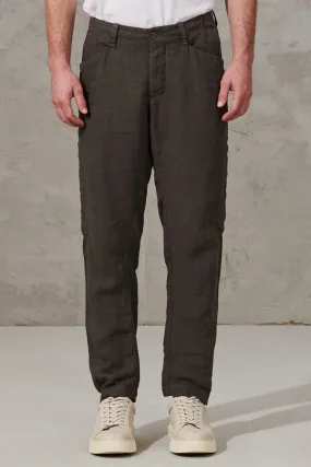 Regular-fit Linen Trousers with Inserts