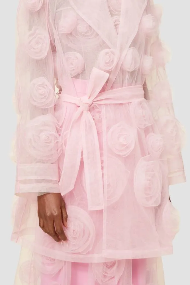 ROSE APPLIQUE TRENCH COAT