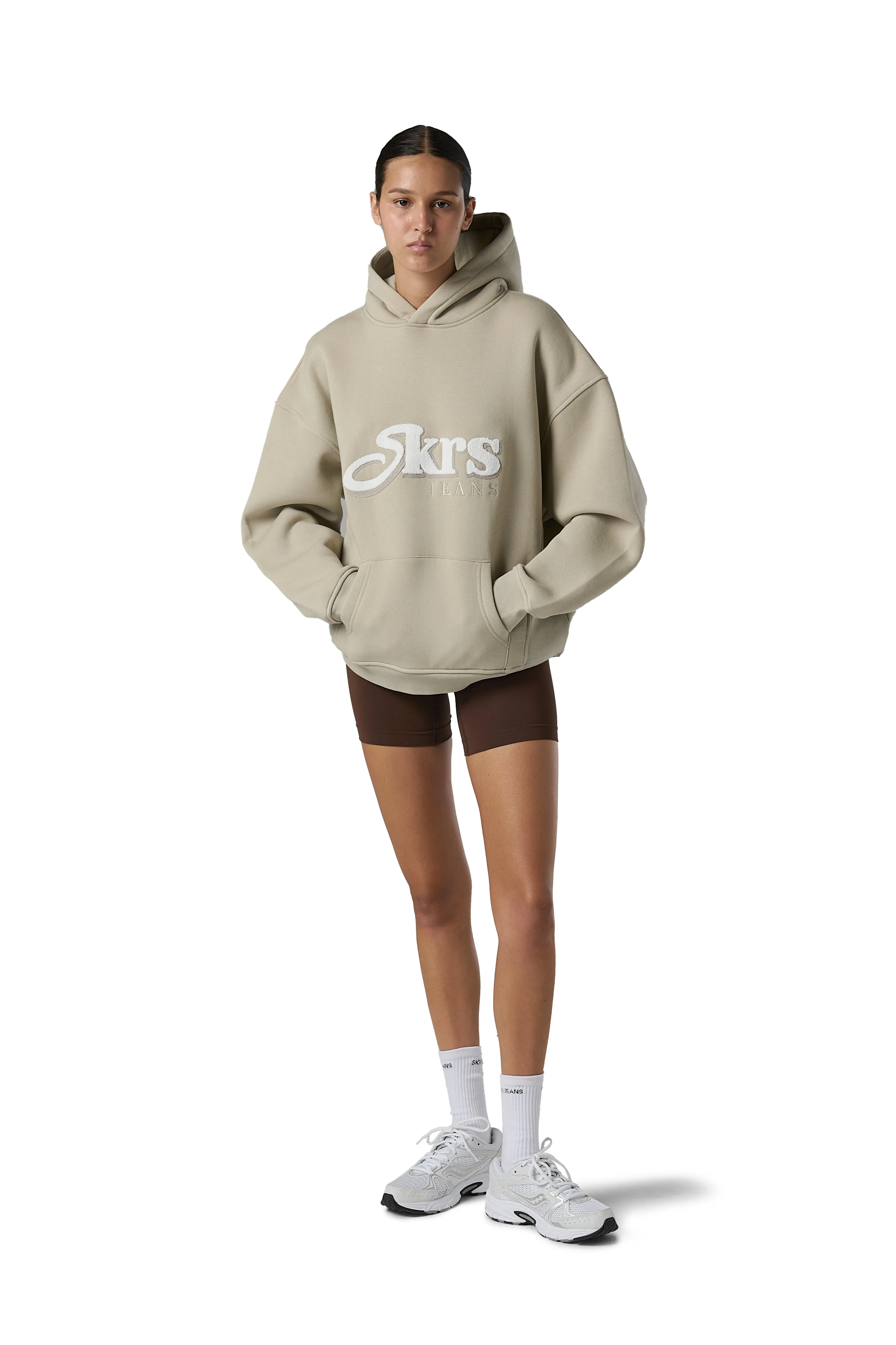 SKRS Jeans Hoodie in Foggy