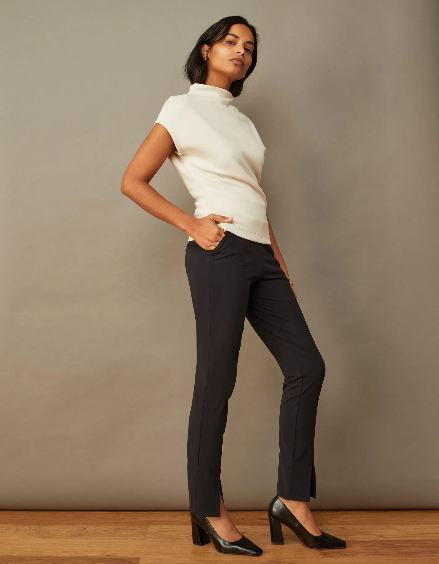 Slim Slit Front Trousers