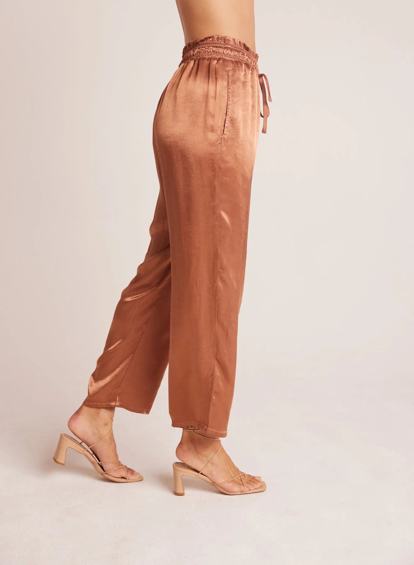 Smocked Waist Trousers - Curacao Coconut