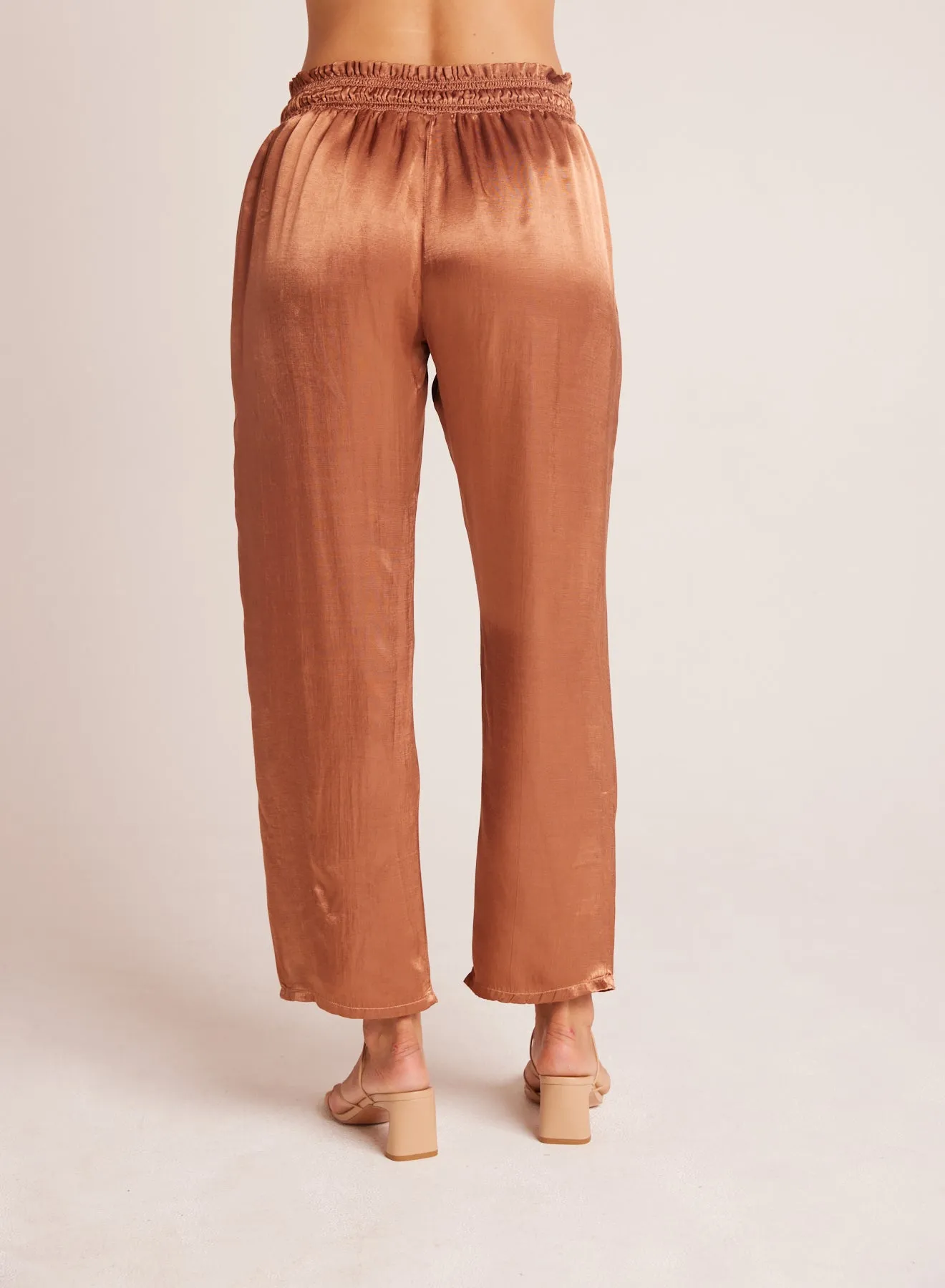 Smocked Waist Trousers - Curacao Coconut