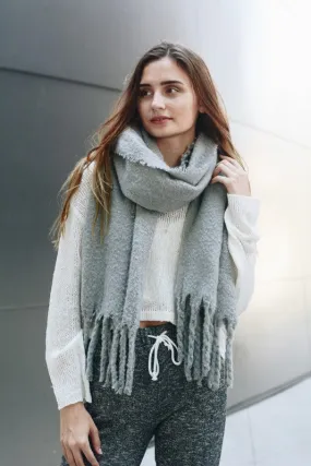 Solid Tassel Scarf