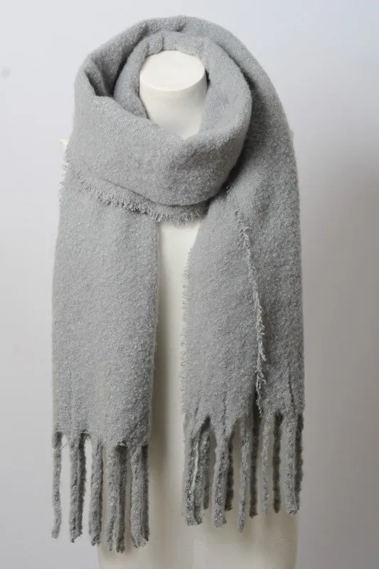 Solid Tassel Scarf