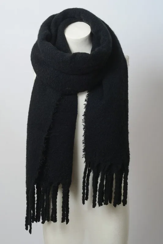 Solid Tassel Scarf