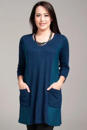 Spot Stripe Blue Tunic