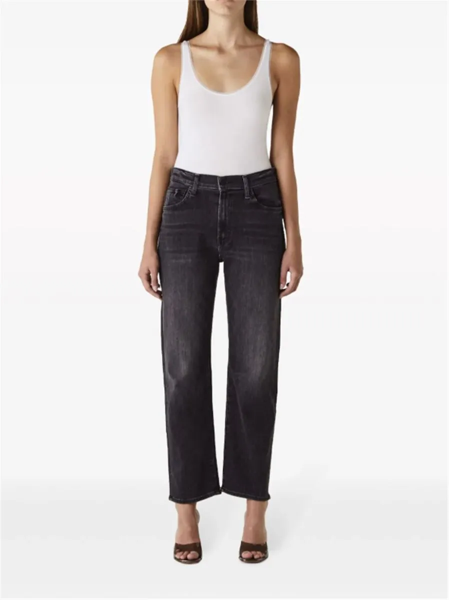 STRAIGHT-LEG CROPPED JEANS