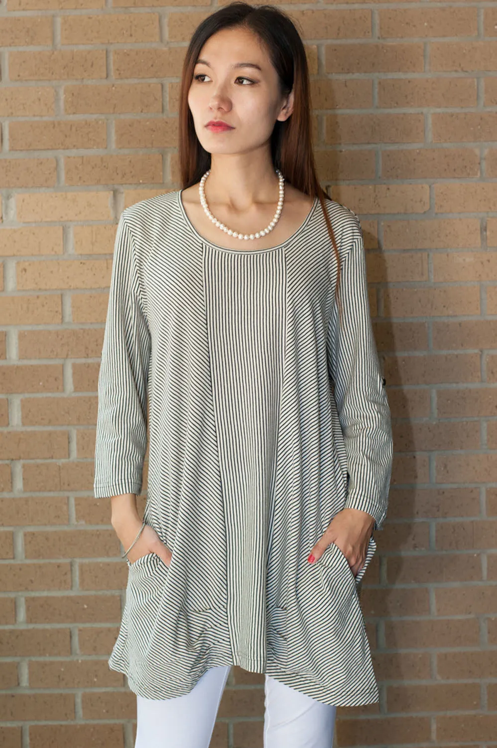 Stripe Two Pocket Tunic