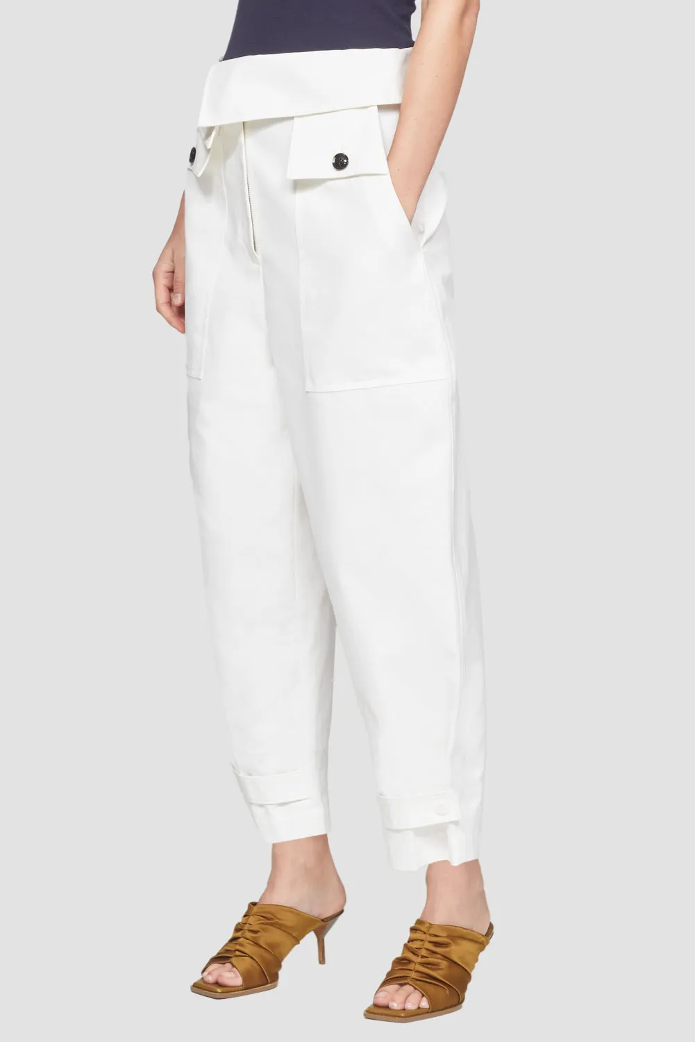 Structured Cotton Banana Trousers