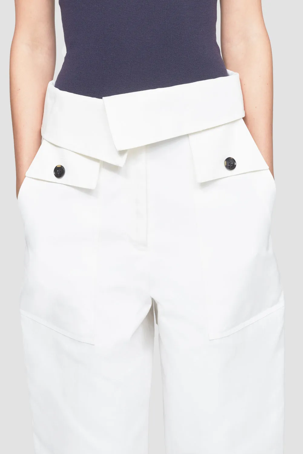 Structured Cotton Banana Trousers