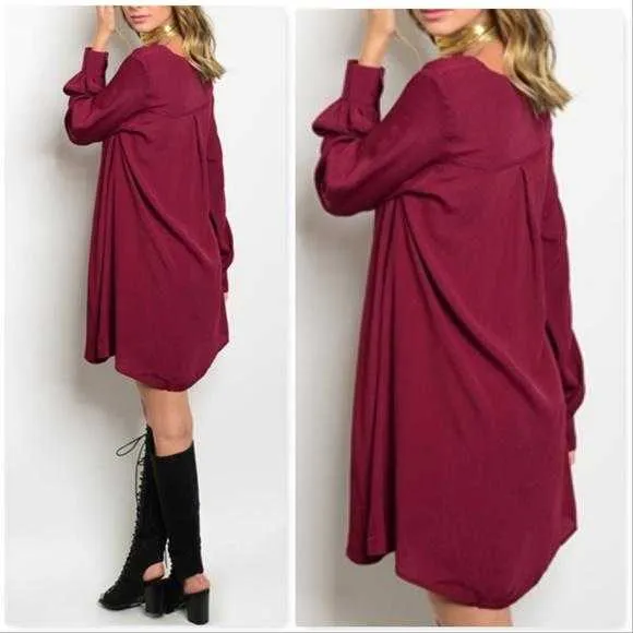 Tunic Dress Burgundy