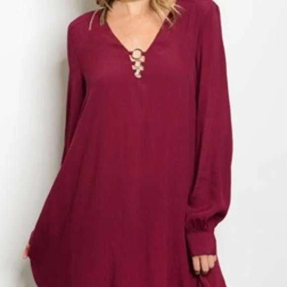 Tunic Dress Burgundy