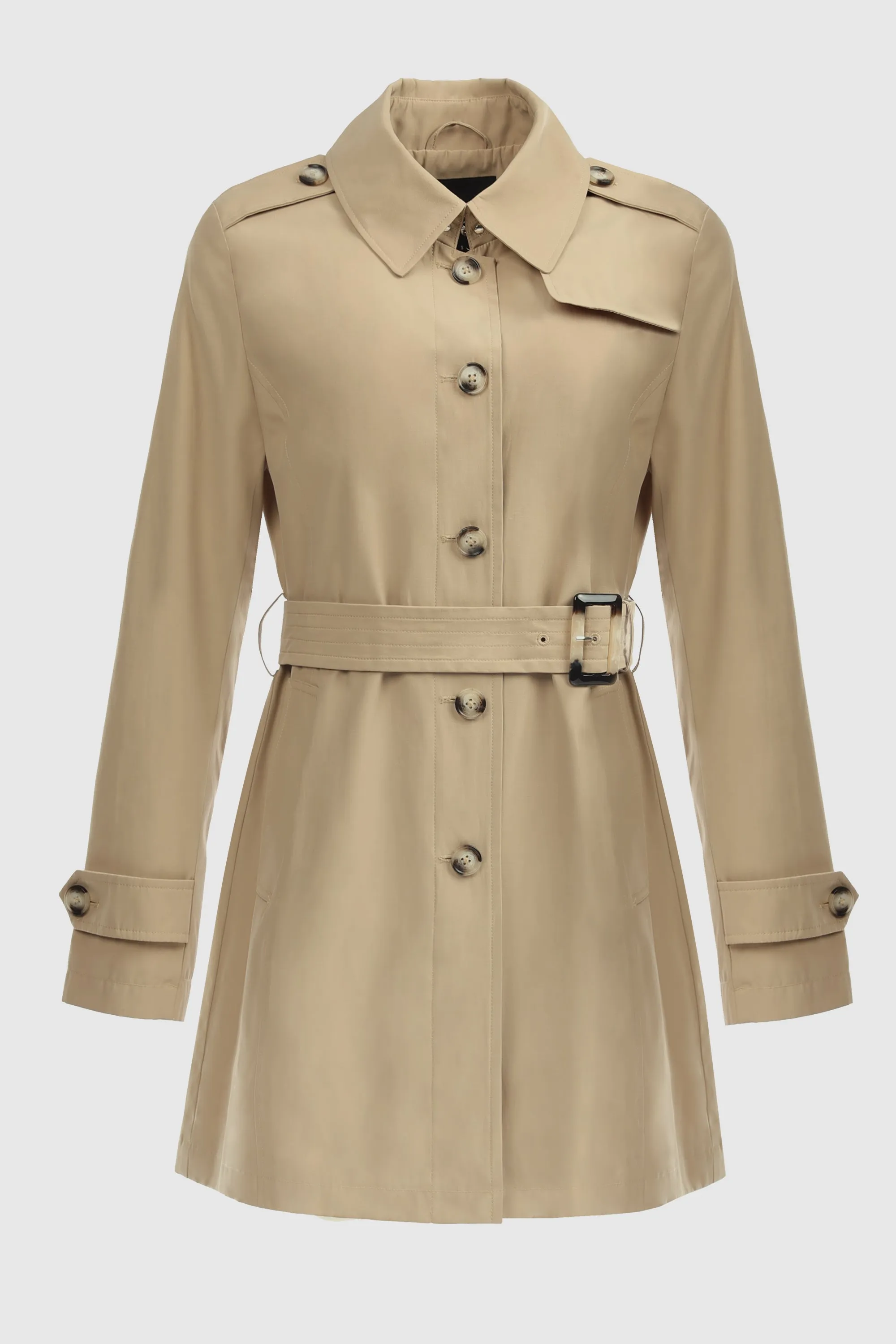 Windproof Classic Slim Belted Trench Coat