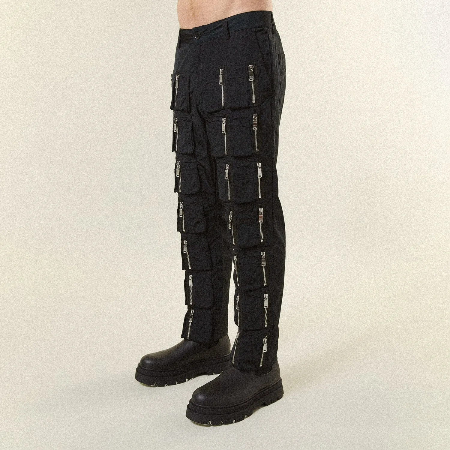 ZIP IT TROUSERS - BLACK